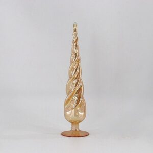 Gold Filigree Glass Tree Topper Finial, Ornate Christmas Tree Topper Ornament Decoration