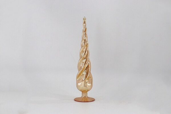 Gold Filigree Glass Tree Topper Finial, Ornate Christmas Tree Topper Ornament Decoration