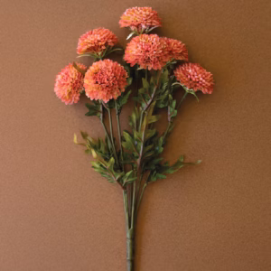 Bundle of 7 Artificial Blush Ball Dahlias
