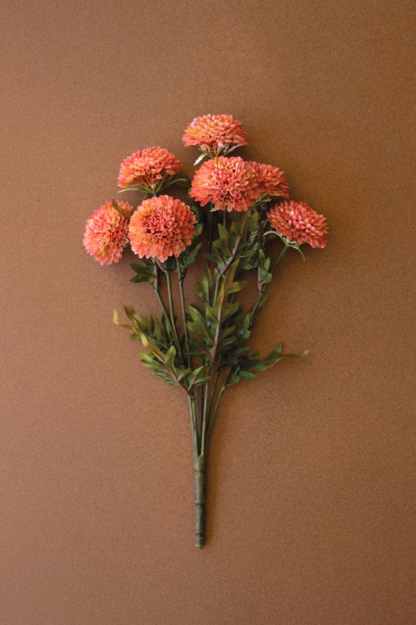 Bundle of 7 Artificial Blush Ball Dahlias