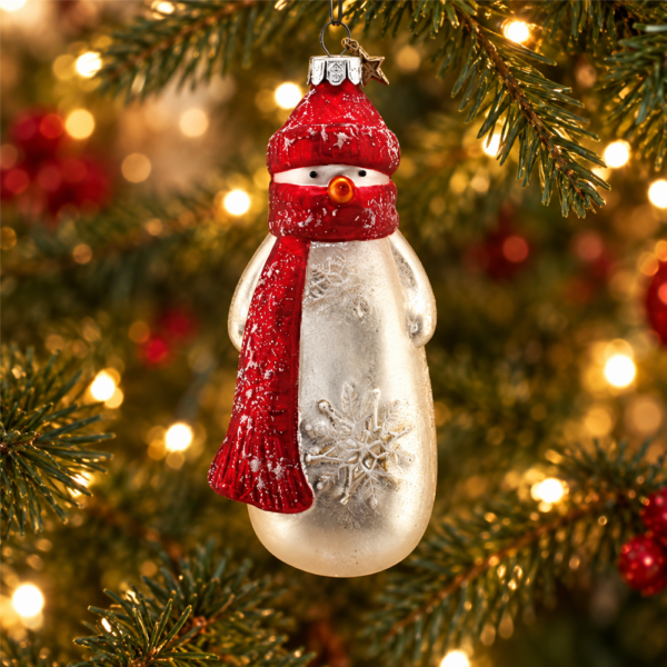 Hand Blown Glass Couple Teddy Bear Christmas Ornament, Pair Bears with Glitter Gold Heart Hanging Bauble for Xmas Tree Holiday Decor